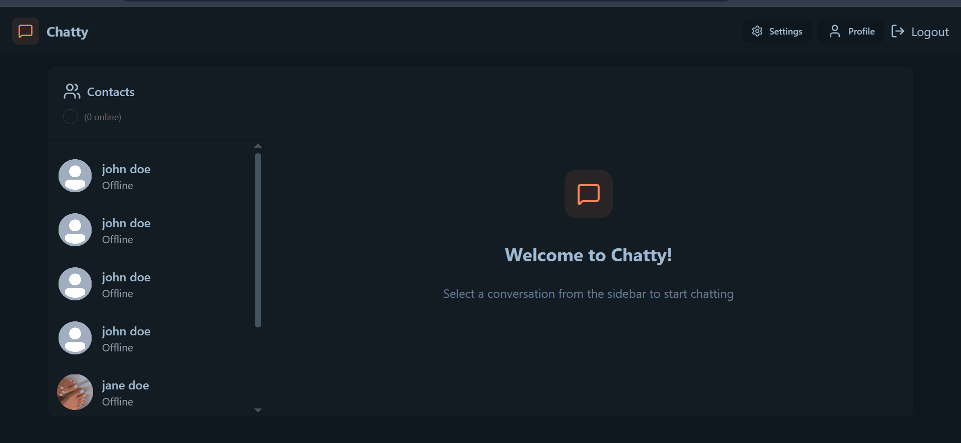 screenshot of moodapp